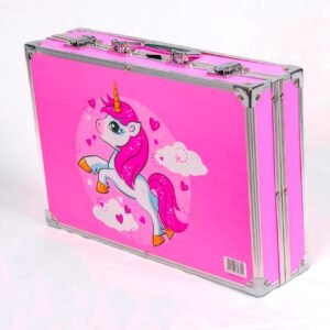 Art Set for Kids with Unicorn Theme Storage Case, Art and Craft Supplies Kit for Drawing and Painting with Oil Pastel, Water Color, Color Pencils, Sketch Pen (Unicorn Design-Pink)